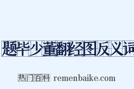 题毕少董翻经图反义词是什么意思的图片